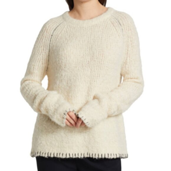 Raquel Allegra - Alpaca + Wool Open Knit Pullover- NWOT from Nordstrom Rack - Picture 1 of 12